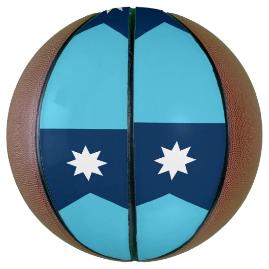 Fullsize Basketball with Flag of Minnesota, USA Basketbal (Verticaal)