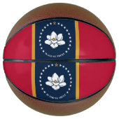 Fullsize Basketball with Flag of Mississippi, USA Basketbal (Voorkant)