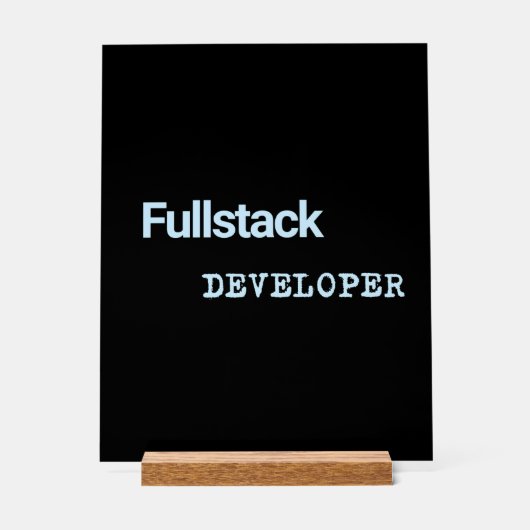 Fullstack Dev Banners Acryl Bord (Voorkant)