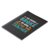 Fulltime leraar Halloween heks ontwerp_1 Notitieboek (Linkerzijde)