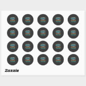 Fulltime leraar Halloween heks ontwerp_1 Ronde Sticker (Vel)