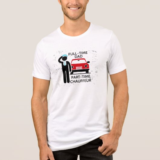 Fulltime papa, parttime chauffeur - drukke papa Tri-Blend shirt (Voorkant)