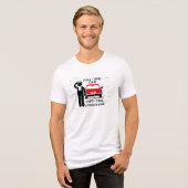 Fulltime papa, parttime chauffeur - drukke papa Tri-Blend shirt (Voorkant volledig)
