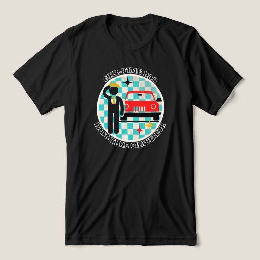 Fulltime Papa, Parttime Chauffeur Tri-Blend Shirt (Design voorkant)