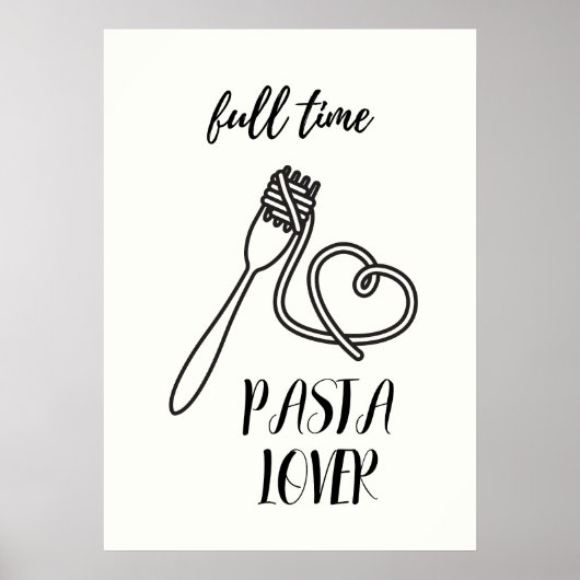 Fulltime pastaliefhebber poster (Voorkant)
