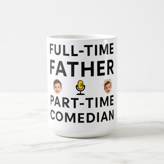 Fulltime Vader Parttime Grappige Komiek Koffiemok (Center)