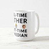 Fulltime Vader Parttime Grappige Komiek Koffiemok (Voorkant rechts)