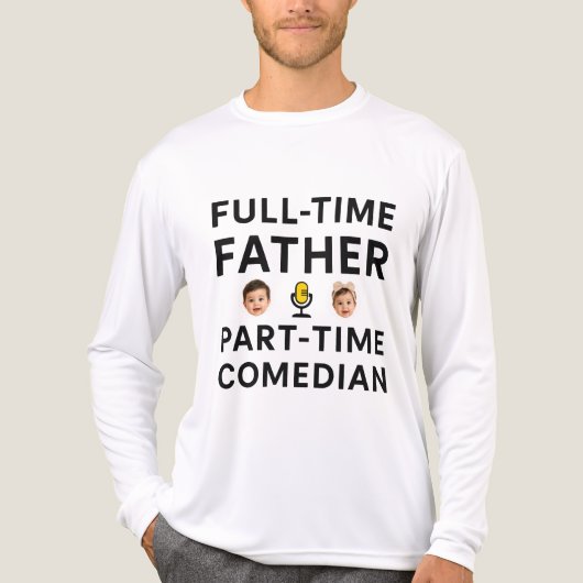 Fulltime Vader Parttime Grappige Komiek Tri-Blend Shirt (Voorkant volledig)