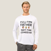 Fulltime Vader Parttime Grappige Komiek Tri-Blend Shirt (Voorkant)