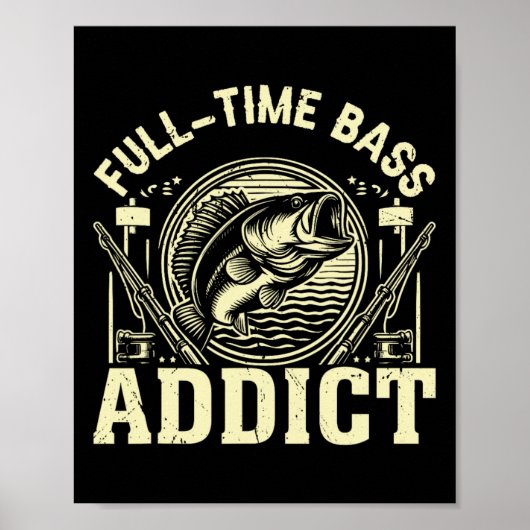 Fulltime verslaafd aan vissen poster (Voorkant)