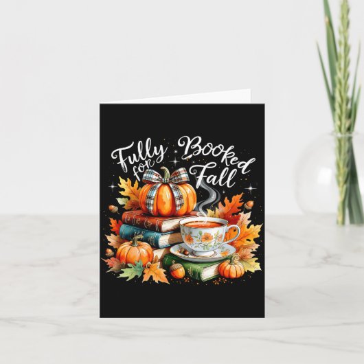 Fully Booked For Fall Cozy Autumn Reading Gift Kaart (Voorkant)