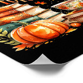 Fully Booked For Fall Cozy Autumn Reading Gift  Poster (Hoek)