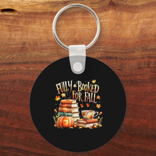Fully Booked For Fall Cozy Autumn Reading Gift Sleutelhanger (Voorkant)