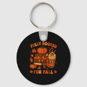 Fully Booked For Fall Pumpkin Books Coffee Thanksg Sleutelhanger (Voorkant)