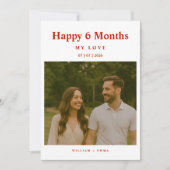 Fully Custom 6 Month Anniversary Card for Couple (Voorkant)