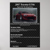 Fully custom Car Show Spec Board Poster (Voorkant)