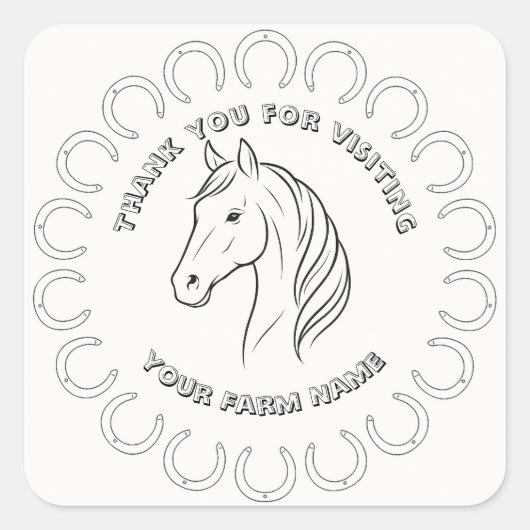 Fully Custom Horse Farm Stickers (Voorkant)