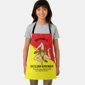 Fully Custom Wording Flag Sicily Sicilian Apron  Schort (Insitu)