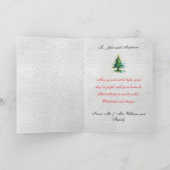 Fully Customisable 2 Photo Traditional Folded Feestdagen Kaart (Binnen)