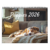 Fully Customizable 2026 Puppies Wall Calendar Kalender (Hoes)