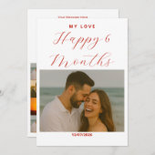 Fully Customizable Anniversary Card for Couple (Voorkant / Achterkant)