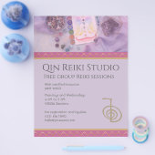 Fully Editable Yoga, Reiki Master Lavender Flyer (Enkel)
