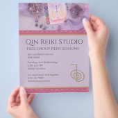 Fully Editable Yoga, Reiki Master Lavender Flyer (Hand)