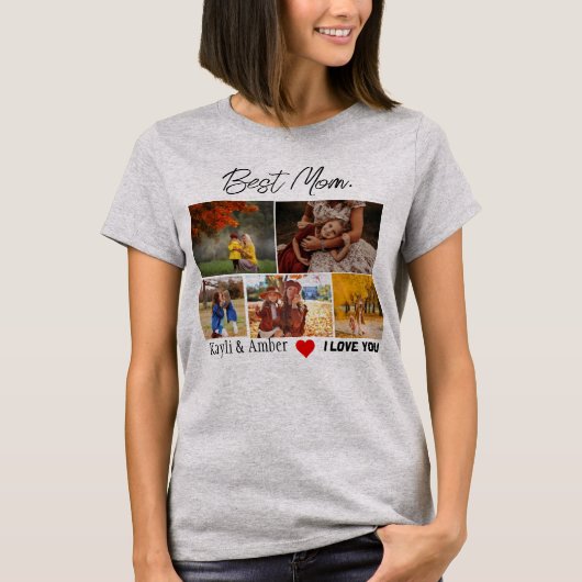 Fully personalized T-shirt for mom, dad, grandma. (Voorkant)
