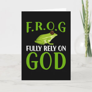 Fully Rely On God F.R.O.G - Frog Kaart