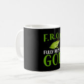Fully Rely On God F.R.O.G - Frog Koffiemok (Voorkant links)