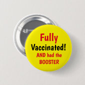 Fully Vaccinated Booster Yellow Button (Voorkant /achterkant)