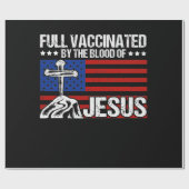 Fully Vaccinated By The Blood Of Jesus Cadeaupapier (Vlak)