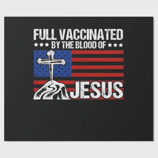 Fully Vaccinated By The Blood Of Jesus Cadeaupapier (Vlak)