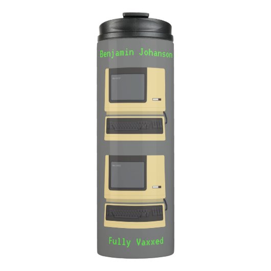Fully Vaxxed Funny Geek Computer Joke Thermosbeker (Voorkant)
