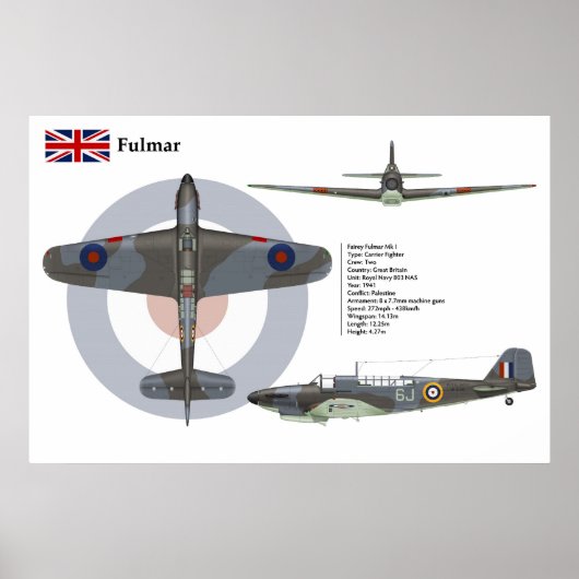 Fulmar 803 Squadron Poster (Voorkant)