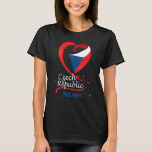 Fulnek Tsjechische Republiek Hart Vlag Leeuw Wapen T-shirt