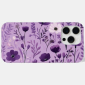 Fulsieke bloemenvinteling in paars voor retro-deco Case-Mate iPhone case (Achterkant (horizontaal))