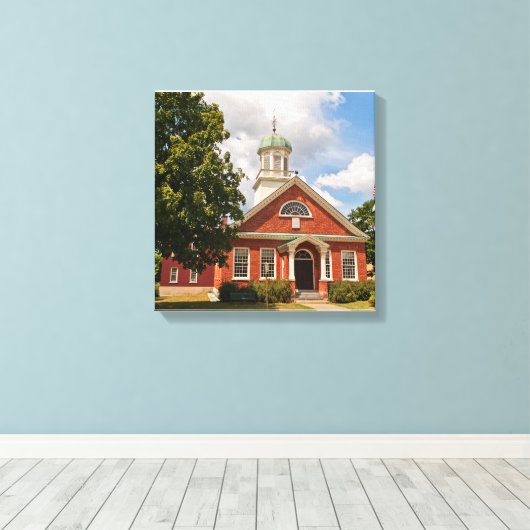 Fulton County Court House in Johnstown, NY Canvas Afdruk (Insitu (Houten vloer))