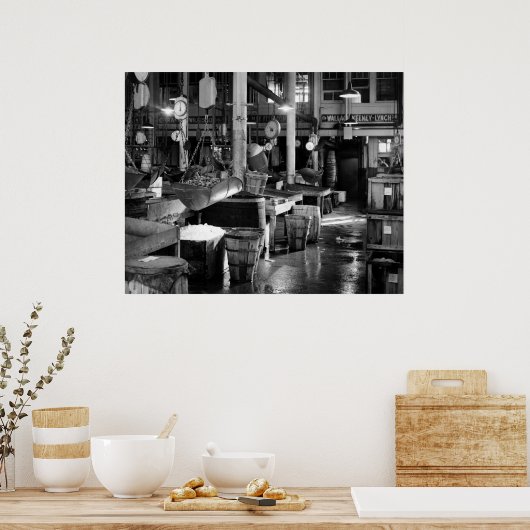 Fulton Fish Market: 1954 Poster (Keuken)