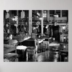 Fulton Fish Market: 1954 Poster