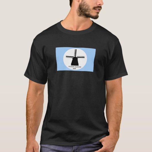 Fulton Illinois Flag T-shirt (Voorkant)
