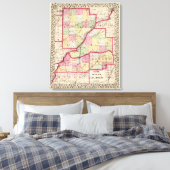 Fulton, Mason, Cass, Menard County Canvas Afdruk (Insitu (Slaapkamer))