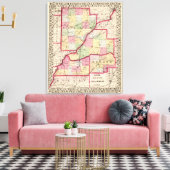 Fulton, Mason, Cass, Menard County Canvas Afdruk (Insitu (Woonkamer))