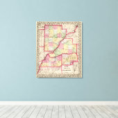 Fulton, Mason, Cass, Menard County Canvas Afdruk (Insitu (Houten vloer))