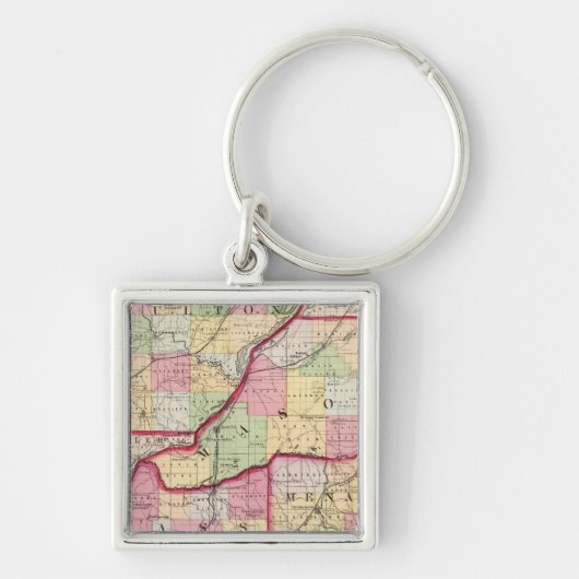 Fulton, Mason, Cass, Menard County Sleutelhanger (Voorkant)
