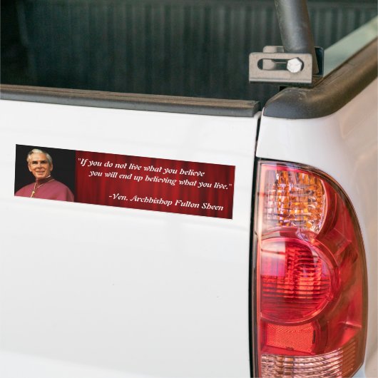 Fulton Sheen Bumpersticker (Op Truck)