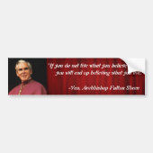 Fulton Sheen Bumpersticker (Voorkant)