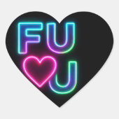 FULU Heart Shaped Sticker (Voorkant)