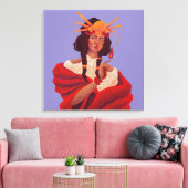 Fumadora de Jazmín Canvas Afdruk (Insitu (Woonkamer))