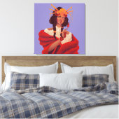 Fumadora de Jazmín Canvas Afdruk (Insitu (Slaapkamer))